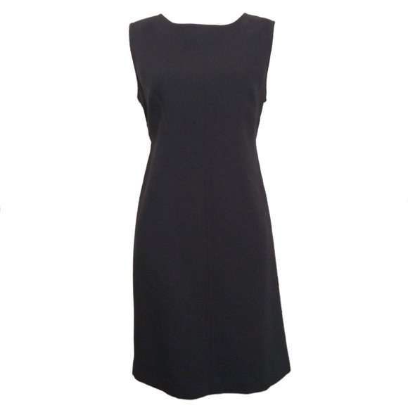 Talbots Black Sheath Dress Size 10P Petite Wool Blend Lined Career Classic NWT - Picture 1 of 5